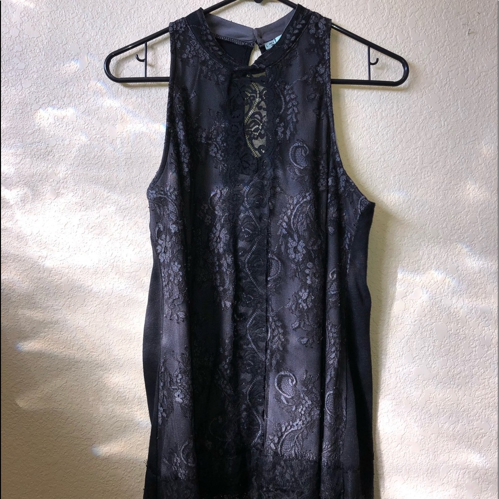 Maurice’s black bell lace top. L